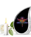 Cosmic Dragonfly Large Urn Funeral, Ashes Cremation Urn