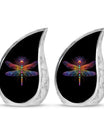 Cosmic Dragonfly Large Urn Funeral, Ashes Cremation Urn