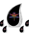 Cosmic Dragonfly Large Urn Funeral, Ashes Cremation Urn