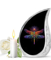 Cosmic Dragonfly Large Urn Funeral, Ashes Cremation Urn
