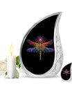 Cosmic Dragonfly Large Urn Funeral, Ashes Cremation Urn