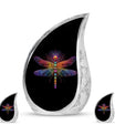 Cosmic Dragonfly Large Urn Funeral, Ashes Cremation Urn
