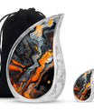 Abstract Theme Large Urn With 1 Keepsake Urn