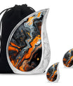 Abstract Theme Large Urn With 2 Keepsake Urn