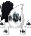 Owl Theme Large Urn With 4 Keepsake Urn