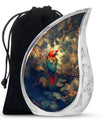 Macaw Parrot Theme Large Urn 10 Inch