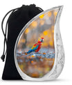Macaw Parrot Theme Large Urn 10 Inch