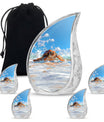 Turtle Theme Large Urn With 4 Keepsake Urn