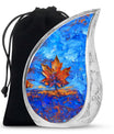 Mapple Leaf Theme Large Urn 10 Inch