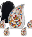 Mapple Leaf Theme Large Urn With 4 Keepsake Urn
