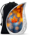 Mapple Leaf Theme Large Urn 10 Inch