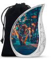 Tiger Theme Large Urn 10 Inch