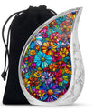 Flowers Theme Large Urn 10 Inch