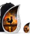 Chicken Theme Large Urn With 1 Keepsake Urn