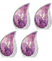 White Dove On Purple Theme 3 Inch Keepsake Pack of 4