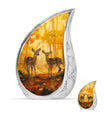 Deer Family Theme Large Urn With 1 Keepsake Urn