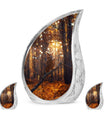 Owl Theme Large Urn With 2 Keepsake Urn