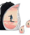 Cowboy Theme Large Urn With 2 Keepsake Urn