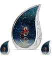Fishing Theme Large Urn With 2 Keepsake Urn