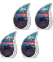 Motorcycle Theme 3 Inch Keepsake Pack of 4