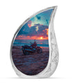 Motorcycle Theme Large Urn 10 Inch