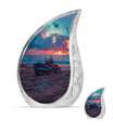 Motorcycle Theme Large Urn With 1 Keepsake Urn