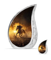 Horse Theme Large Urn With 1 Keepsake Urn
