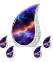 Nebula Galaxy Theme Large Urn With 4 Keepsake Urn
