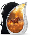 Runing Horse Theme Large Urn 10 Inch