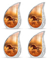 Runing Horse Theme 3 Inch Keepsake Pack of 4