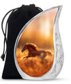 Runing Horse Theme Large Urn 10 Inch