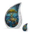 Turtle Theme Large Urn With 1 Keepsake Urn