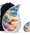 Dragon Theme Large Urn With 1 Keepsake Urn