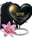 Amber Glide - Dragonfly Urn Large Memorial, Funeral Urn For Ashes