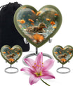Dawn Flower Duckling - Duck Urn Large Memorial, Funeral Urn For Ashes