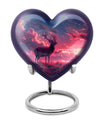 Crimson Twilight Vigil - Deer Urn Memorial, Funeral Cremation Urn