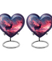 Crimson Twilight Vigil - Deer Urn Memorial, Funeral Cremation Urn