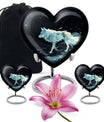 Wolf Wanderlust - Wolf Urn Memorial, Funeral Cremation Urn For Ashes