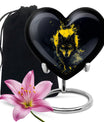 Electric Lupine - Wolf Urn Memorial, Funeral Cremation Urn For Ashes