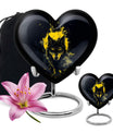 Electric Lupine - Wolf Urn Memorial, Funeral Cremation Urn For Ashes