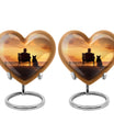Old Men In Sunset With - Dog Urn Memorial, Funeral Shape Urn