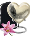 Snowflakes Urn For Ashes Female Memorial, Funeral Shape Urn
