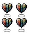 Stained Glass Urn For Ashes Memorial, Funeral Shape Urn