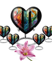 Stained Glass Urn For Ashes Memorial, Funeral Shape Urn