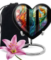 Stained Glass Urn For Ashes Memorial, Funeral Shape Urn