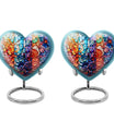 Stained Glass Urn For Ashes Memorial, Funeral Cremation Urn For Ashes