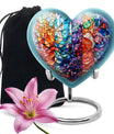 Stained Glass Urn For Ashes Memorial, Funeral Cremation Urn For Ashes