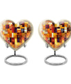 Stained Glass Cool Urn Ashes Memorial, Funeral Cremation Urn For Ashes
