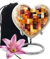 Stained Glass Cool Urn Ashes Memorial, Funeral Cremation Urn For Ashes