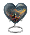 Puffin Bird themed heart cremation urn